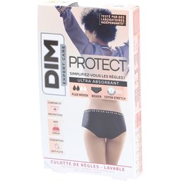 Protect Culotte de règles Lavable - Boxer - Coton bio - Flux Moyen - 44/46