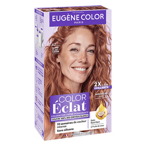 - Color éclat Blond Clair cuivre 7.42