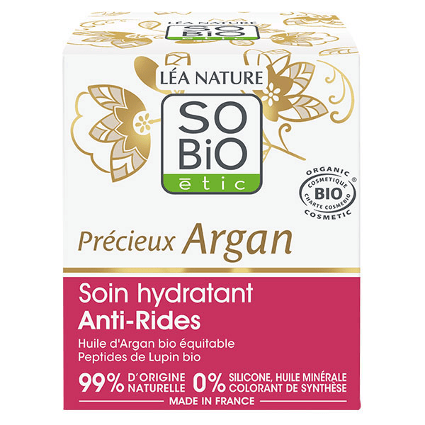So'Bio Étic Précieux Argan Soin Hydratant Anti-Rides Jour Bio 50ml