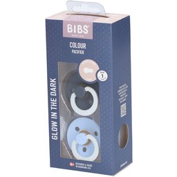 Tétines Duo Glowdark Fer/Bleu clair Duo 2 mois et +