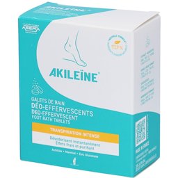 Akileïne Galets de Bain Déo-Effervescents pour transpiration intense