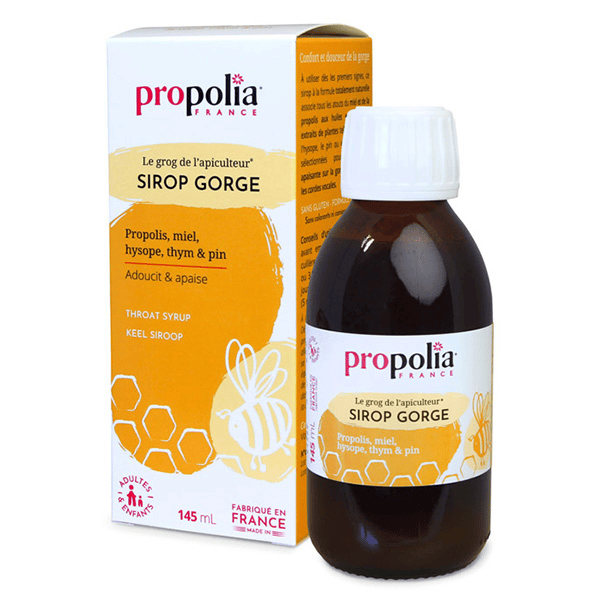 Le Grog de l'Apiculteur Sirop Gorge Propolis Pin Miel & Citron 145ml
