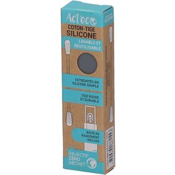 Coton-Tige Réutilisable Silicone Gris