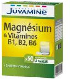 Magnésium + Vitamines B1 B2 B6 60 Comprimés à Avaler - Boîte 60 Comprimés