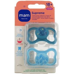 Suprême Sucette Silicone +6 Mois 2 Unités