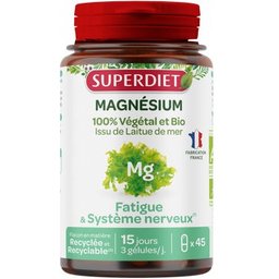 Magnésium 100% Végétal Et Bio 45 Gélules