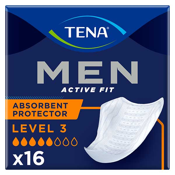 Men Active Fit Protection Absorbante Niveau 3 Taille Unique 16 unités