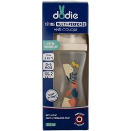Biberon Tétine Multi-perforée Débit 2 +3M Rose 270ml