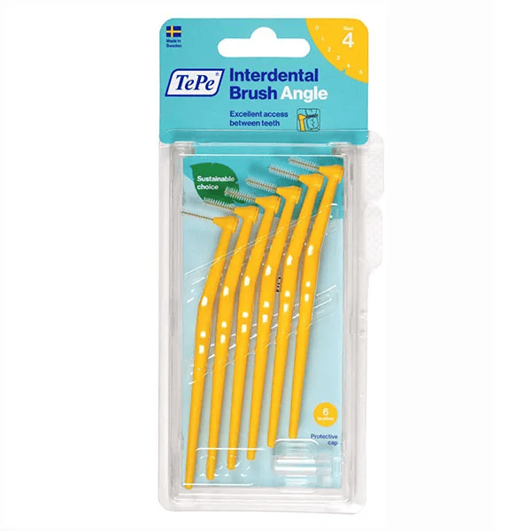 Brossettes Interdentaires Angle Jaune 0.7 mm 6 brossettes