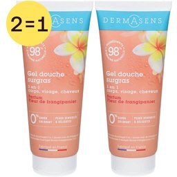 DermAsens Gel Douche Surgras Fleur de Frangipane