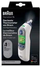 Thermomètre Thermoscan®7+E Auriculaire Avec Mode Nuit - Boîte 1 thermomètre + 21 embouts