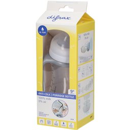Difrax® Biberon S Wide XL Anti-colique pour Bouillie - Blanc 310 ml
