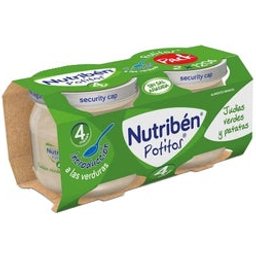 Nutribén Pack Bouillie Haricots Verts et Pommes de Terre 2x120g