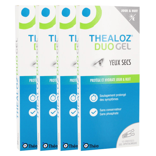 Thealoz Duo Gel 10 unidoses - Lot de 4