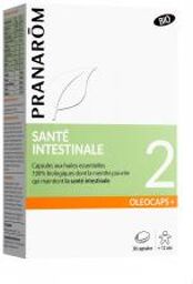 Pranarôm Oléocaps+ 2 Santé Intestinale Bio Aux Huiles Essentielles Pures et Naturelles 30 Capsules - Boîte 30 Capsules