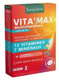 Vita'Max Multivitamines Junior - Énergie & Vitalité - 30 Comprimés - - Boîte 30 comprimés