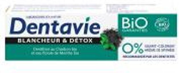Dentifrice Blancheur & Détox Biologique 75 ML - Tube 75 ml