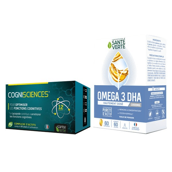 Pack Cognisciences et Omega 3 DHA Mémoire et Concentration