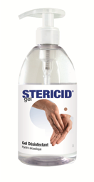 STERICID - Gel hydroalcoolique de 500 ml - 4 flacons de 500 ml