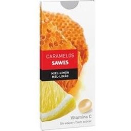 Bonbons balsamiques sans sucre, saveur miel et citron avec vitamine C, sous blister 22g