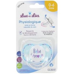 Luc et Lea Chupete Silicona Bébé d'Amour 0-6 Meses 1ud