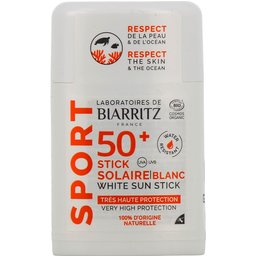 Laboratoires De Biarritz Sport Stick Solaire SPF50+ Blanc 12g