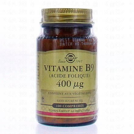 Vitamine B9 400 µm x100 comprimés