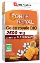 Forté Royal Gelée Royale 2500 mg Bio 10 Ampoules de 15 ml - Boîte