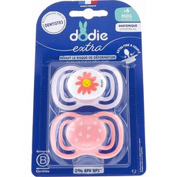 Extra Sucette Anatomique +6M F2 Nature Rose 2 uts