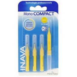 Brossette Mono Compact Microfine Conique Jaune x4