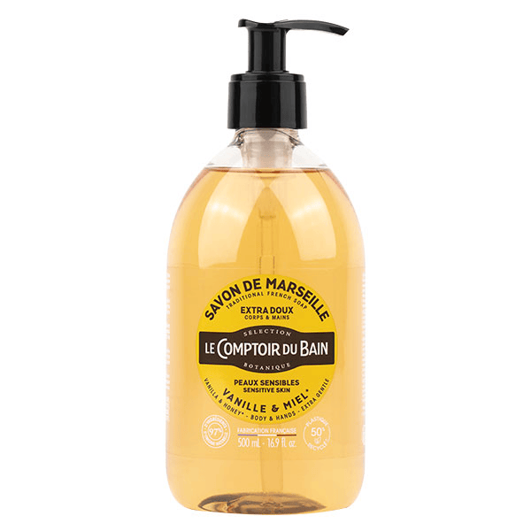 Savon de Marseille Vanille Miel Extra Doux 500ml