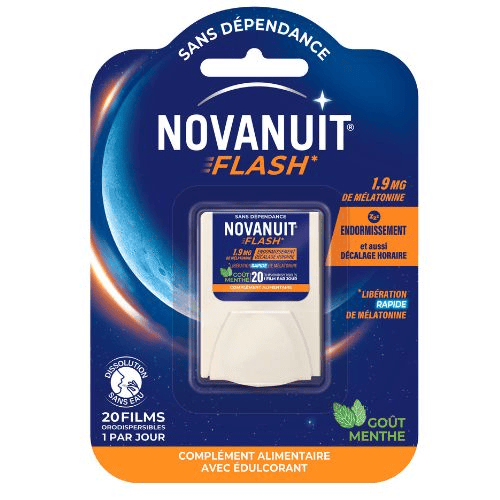 Flash Complément Alimentaire Sommeil - 1,9mg de Mélatonine – 20 films
