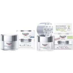 Set Eucerin® Hyaluron-Filler + 3x Effect Soin de Jour SPF 15 Anti-Âge + Eucerin® Anti-Age Recharge Hyualuron-Filler + 3 x Effet Soin de jour Spf15