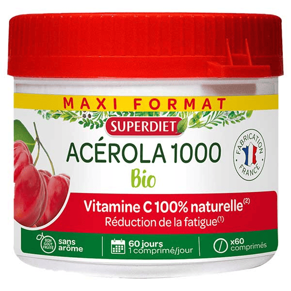 Acérola 1000 Bio 60 comprimés à croquer