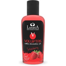 Voluptas Gel de Massage Comestible Effet Réchauffant Fraise 100ml