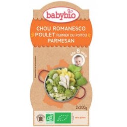 Menu Mijoté de Légumes et Dinde Bio 8 mois 200g lot de 2 bols
