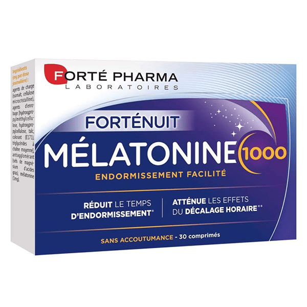 Forténuit Mélatonine 1000 Sommeil 30 comprimés Endormissement Facilité