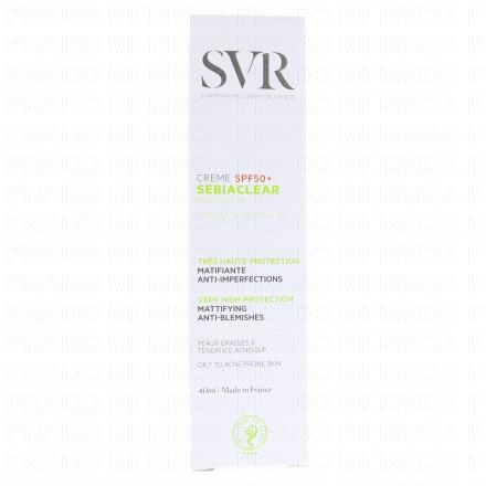 Sebiaclear créme SPF50 tube 40ml