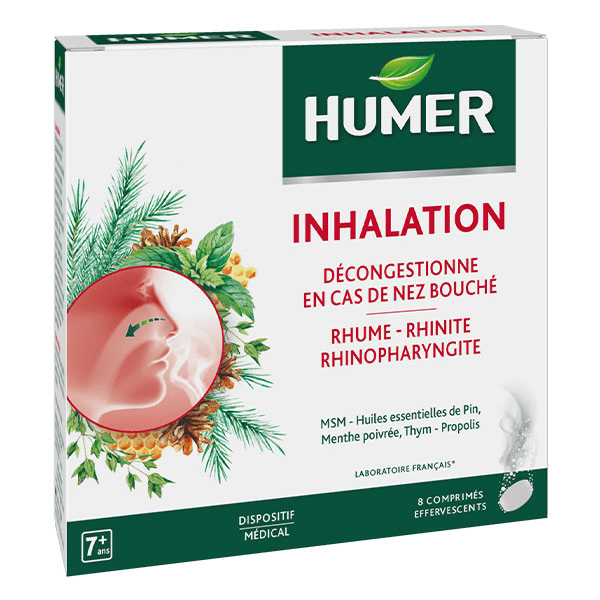 Inhalation rhume et nez bouché dès 7 ans 8 comprimés effervescents