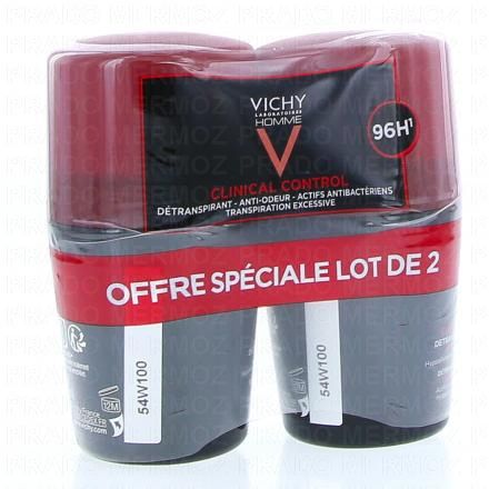 Homme Détranspirant anti-odeur 96h Roll-on lot de 2 x 50ml