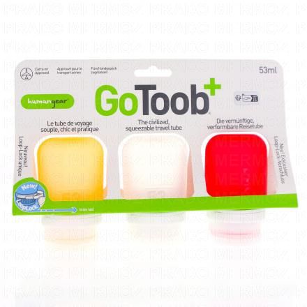 GoToob+ Tube de voyage souple 3 tubes de 53ml
