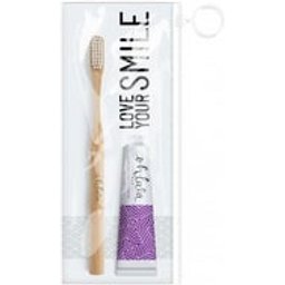 Kit Voyage Violet Menthe Brosse Dents + Dentifrice 15ml
