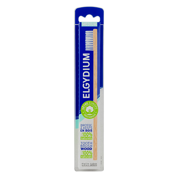 Anti-Plaque Brosse à Dents en Bois Medium
