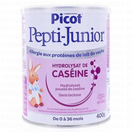 Pepti-Junior Hydrolysat de caséine Sans Lactose 0 à 36 mois 400g
