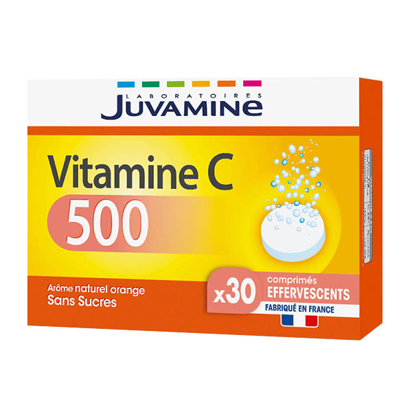 Vitamine C 500  Orange Sans Sucres Effervescents 30 comprimés