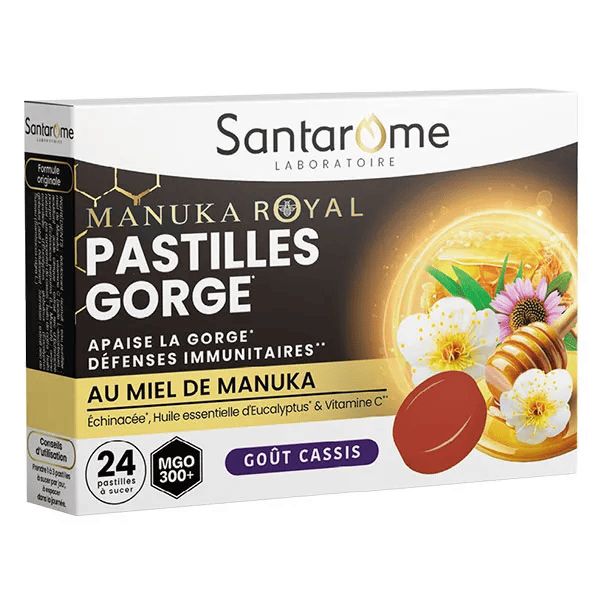 Santarome - Pastilles gorge Manuka - Gorge irritée - 24 pastilles