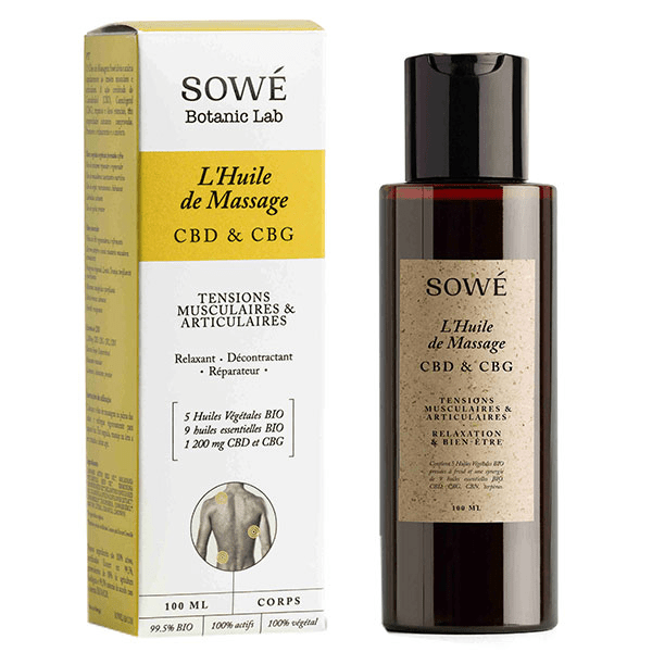 Huile de Massage au CBD Bio 100ml