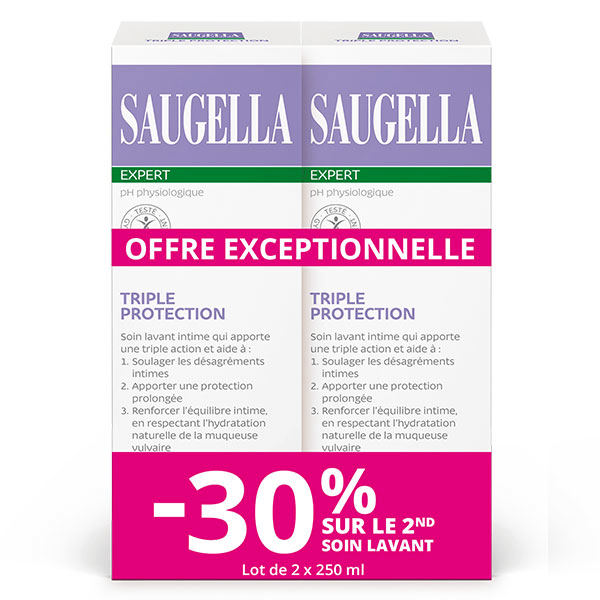Triple Protection Soin Lavant Intime Inconforts intimes - 2x250 ml