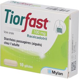 Tiorfast 100mg - Diarrhées passagères (aiguës) chez l'adulte - 10 gélules