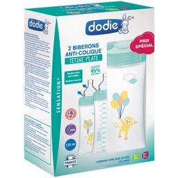 Biberons Anti-Colique +6m Vert 2x330ml